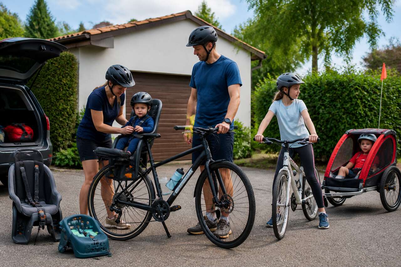 équipement et sécurité: vélos, enfants et options de portage équipement et sécurité: vélos, enfants et options de portage