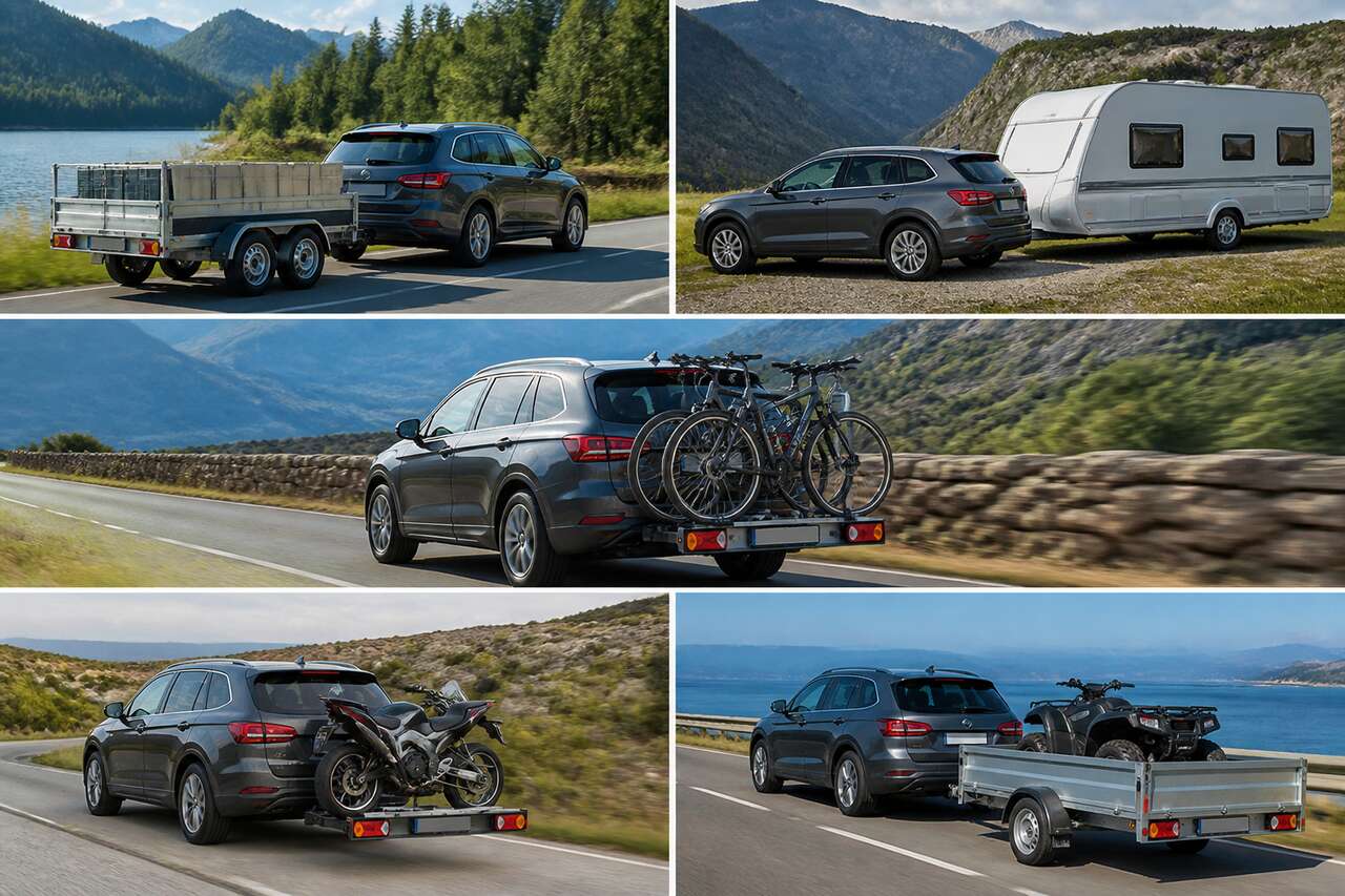 Définir l’usage: remorque, caravane, porte-vélos, porte-motos Définir l’usage: remorque, caravane, porte-vélos, porte-motos