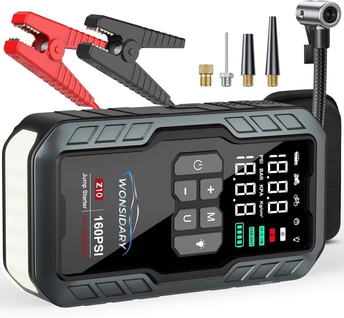 Test : booster batterie voiture 7000A et gonfleur puissant